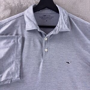 Vineyard Vines Polo Mens Size Medium Gray Sankaty OTG On The Go Stretch Golf